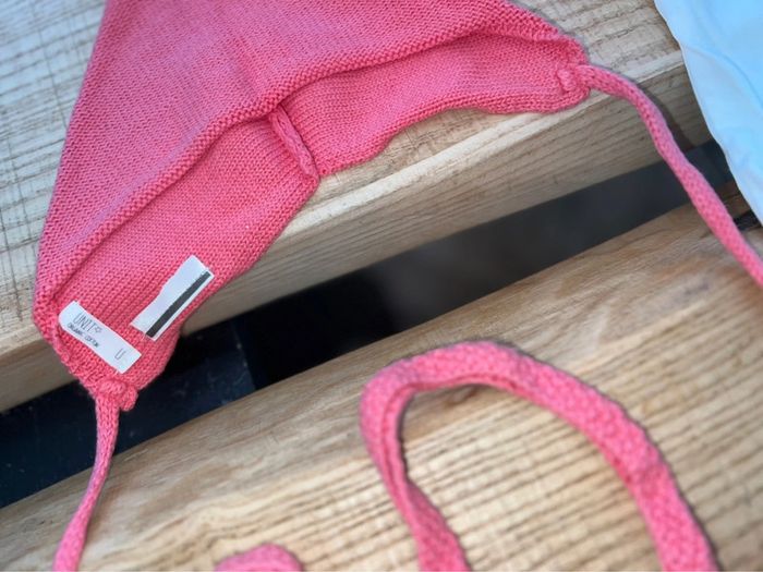 Ensemble coton été 9 mois fille unit B béguin Bodie salopette bloomer culotte chaussons crochet - photo numéro 4