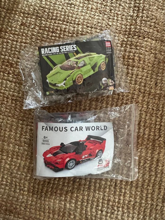 Jouet 🧸 Lot 2 voitures de construction type lego