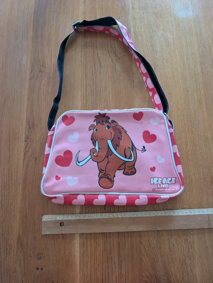 Sac l'âge de glace 33cm rose a bandoulière - photo numéro 2