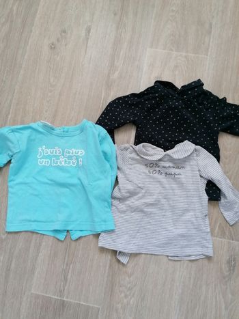 Lot tee shirt/sous pull