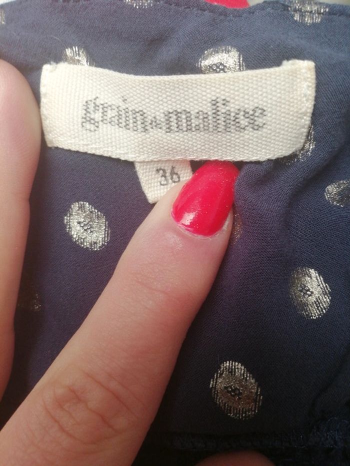 Très belle blouse manche 3/4 petits pois - photo numéro 5