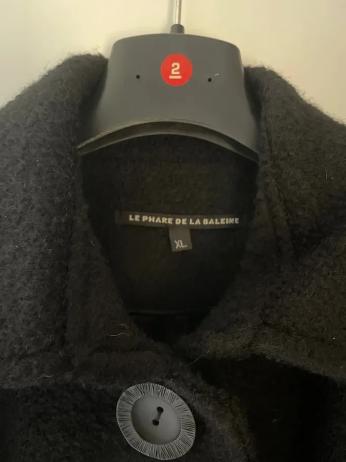 Manteau noir Le phrase de la baleine L - photo numéro 2