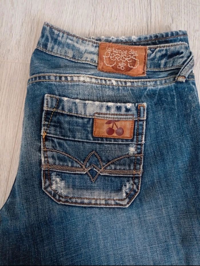 Jean foncé style délavé / femme /marque le temps des cerises / taille 32 - photo numéro 2
