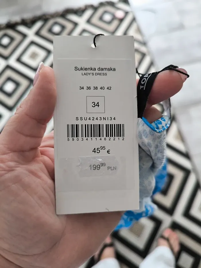 Robe bleue imprimée Top Secret Woman – Taille 34 – Neuve avec étiquette - photo numéro 5