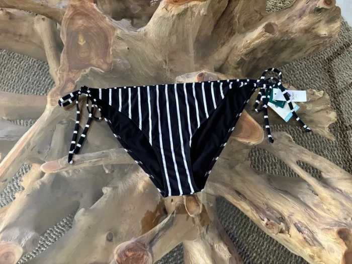 Bas de maillot de bain Roxy ficelles rayé noir blanc - photo numéro 2