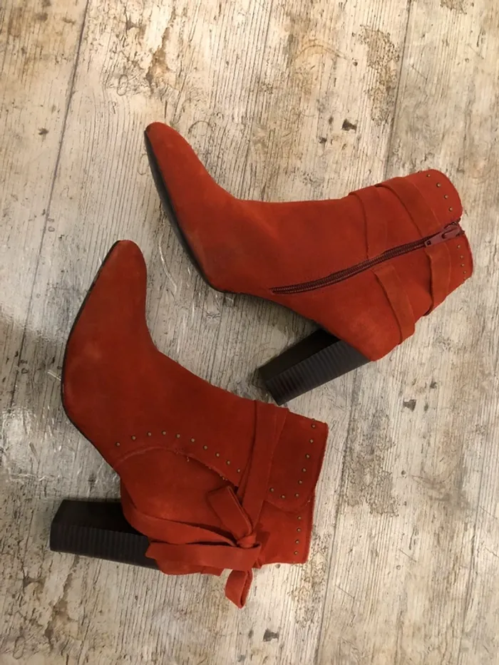 Bottines orange Promod - photo numéro 3