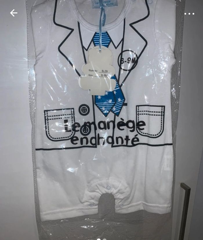 Bodies baby garçon costume costard manches courtes