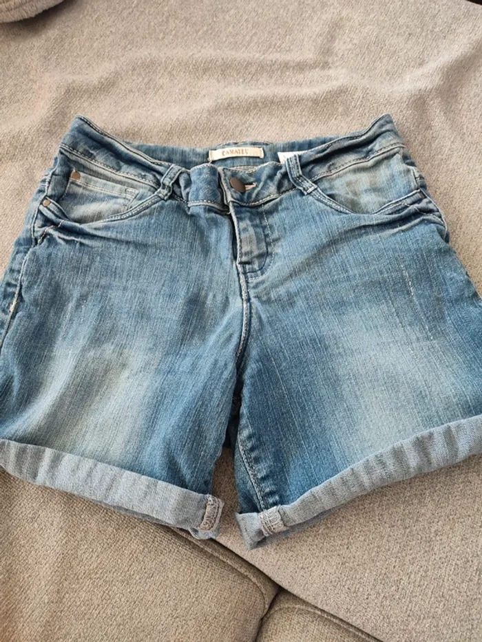 Short en jean camaïeu