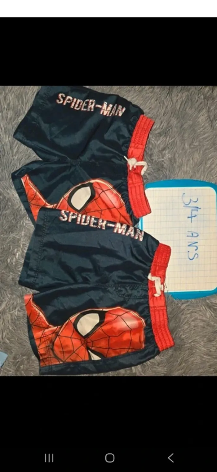 Lot de 2 short de bain spiderman