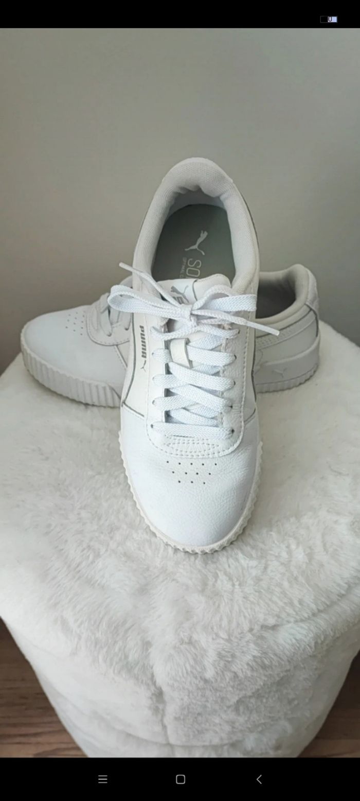Basket puma blanche taille 37,5 - photo numéro 3