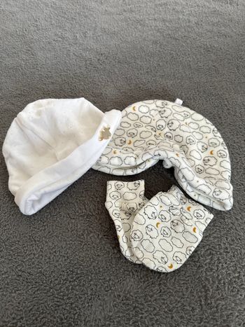 Lot bonnet et mouffles