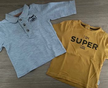 Lot 2 t-shirts manches longues 9 mois