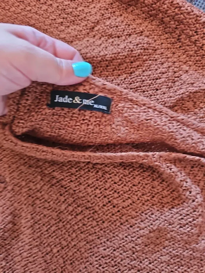 Pull maille marron t44 - photo numéro 3