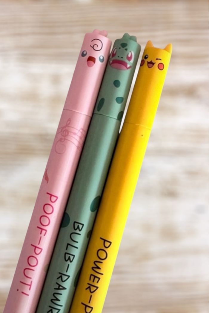 Lot de stylos gel effaçables Pokémon neuf - photo numéro 3