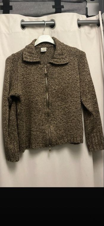 Gilet vintage maille épaisse et chinée