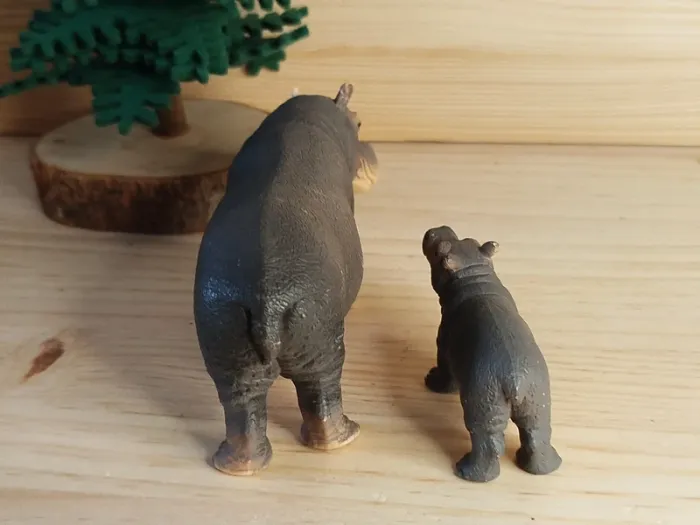 Schleich hippopotame et son bébé Figurine animal de la savane - photo numéro 7