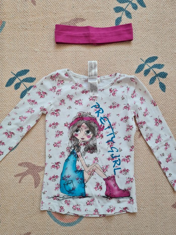 T-shirt pretty 18 mois + bandeau