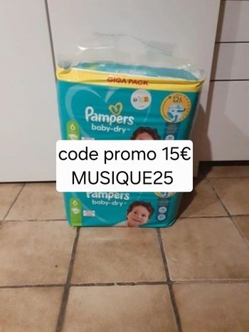 Couches Pampers baby-dry taille 6