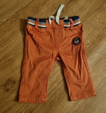 pantalon garçon orange mots d'enfants taille 3 mois