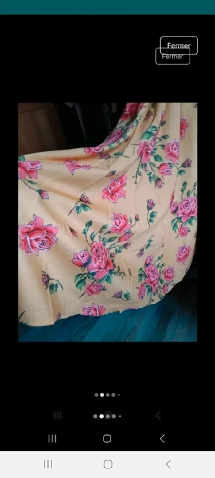 Robe rétro pin-up jaune à fleurs - photo numéro 2