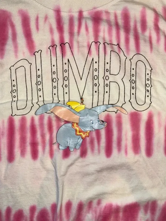 T-shirt Dumbo Disney gris/rose – Taille L/XL - photo numéro 2