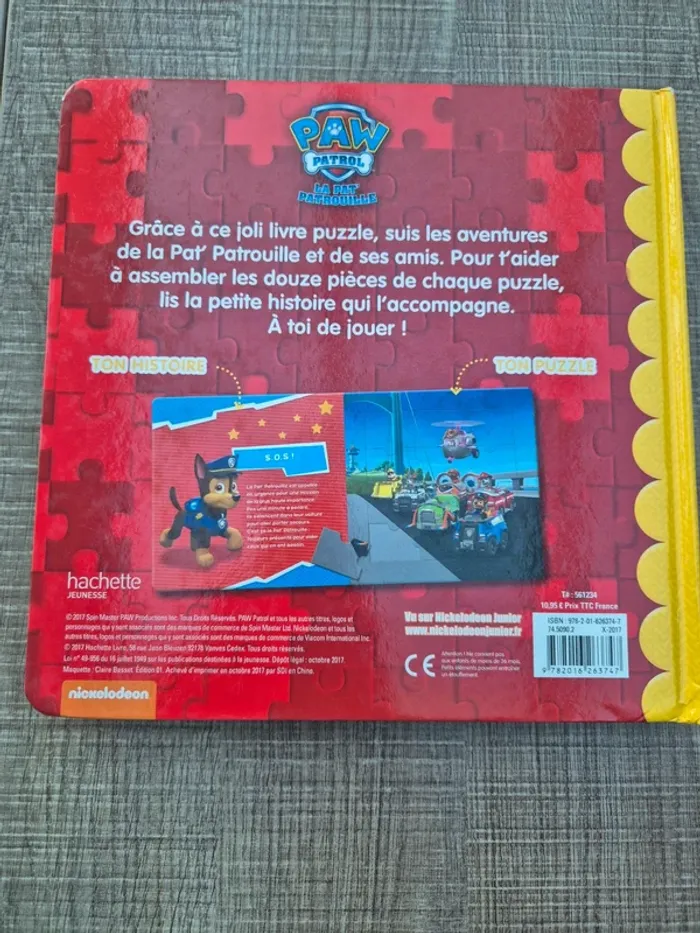 Grand livre puzzle Pat Patrouille en excellent état - photo numéro 7