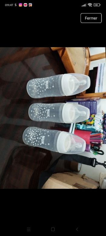 Lot de 3 biberon nuk