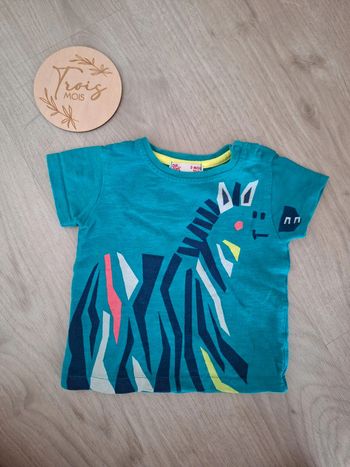 Tee-shirt bleu DPAM 3 mois