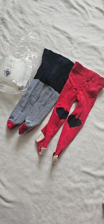 2 paires Collants neuf petit bateau