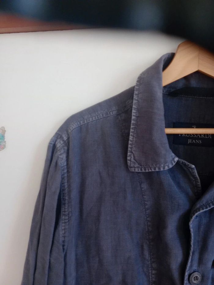 Veste légère homme 50 aspect lin bleu anthracite c83 - photo numéro 7