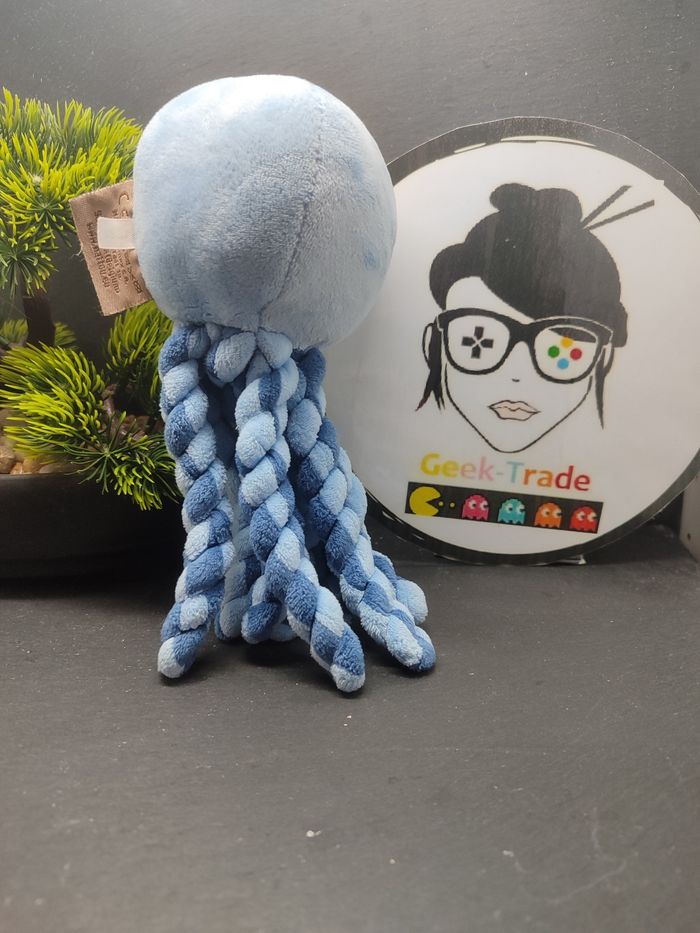 DD003486 Octopus Poulpe bleu marine nattou tentacules torsade Peluche Doudou - photo numéro 2