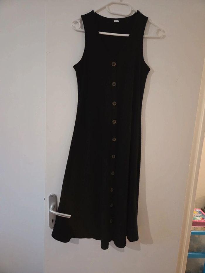 Robe longue femme été noir à bouton TBE taille S old navy