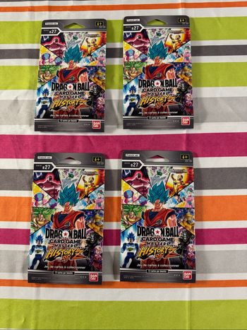 Lot de 4 boosters cartonnés aléatoires bt27 fr dragon ball super cardgame