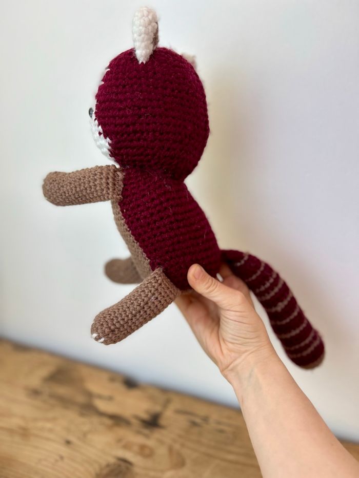 Grande peluche renard en crochet - photo numéro 2