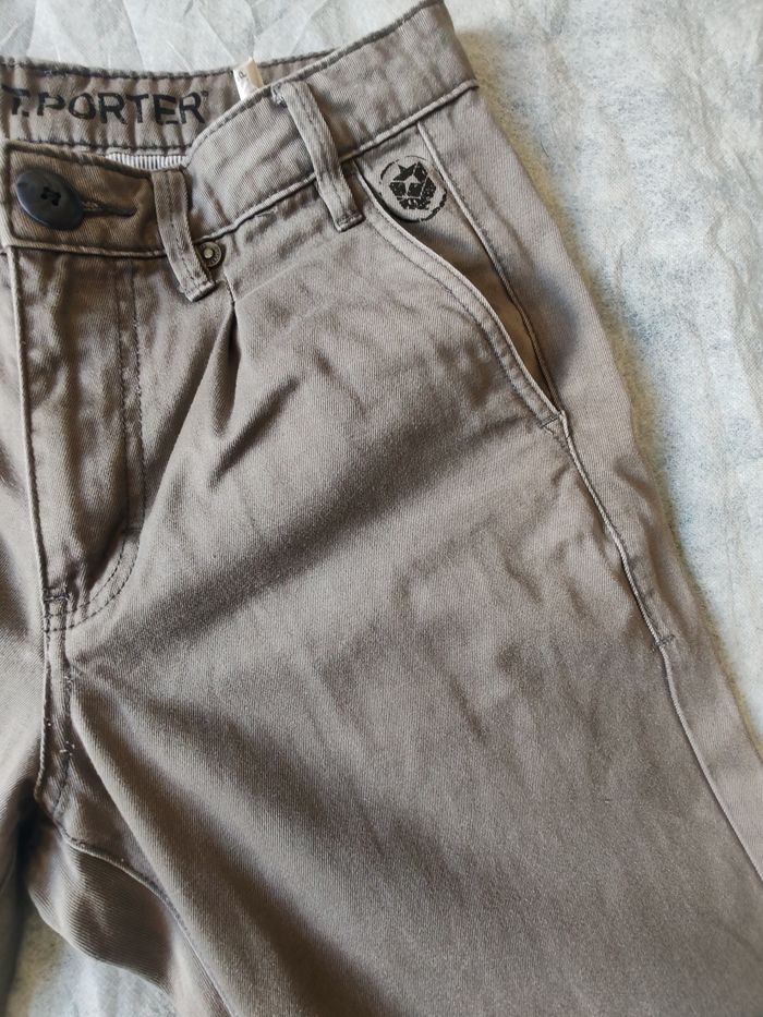 Chino gris marron Freeman T Porter Taille 39 - photo numéro 9