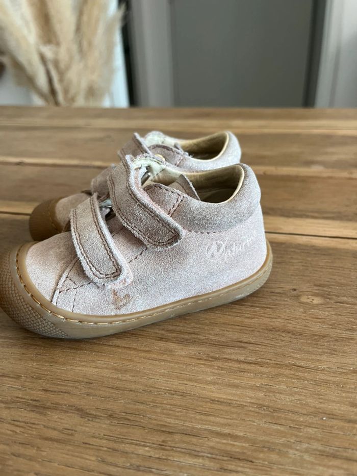 Chaussures à scratch rose Naturino - photo numéro 4