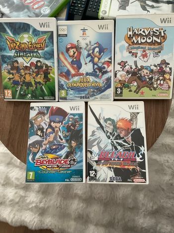 Jeux vidéo wii inazuma , Mario et sonic jeux olympiques harvestmoon beyblade bleach shattered blade 
