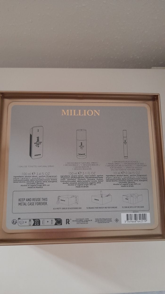 Coffret métal vide  Paco Rabanne parfum One Million - photo numéro 9