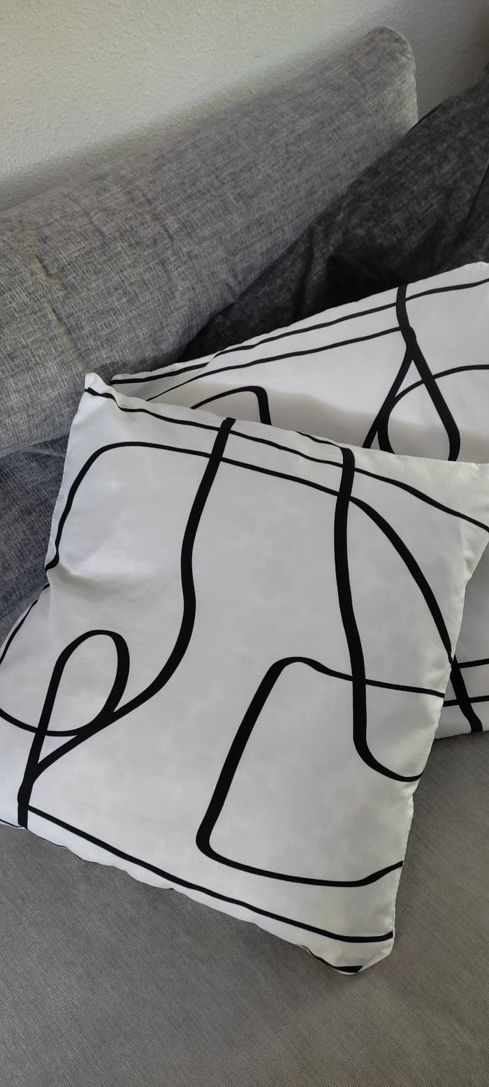 2  housses de coussin 50 *50 cms