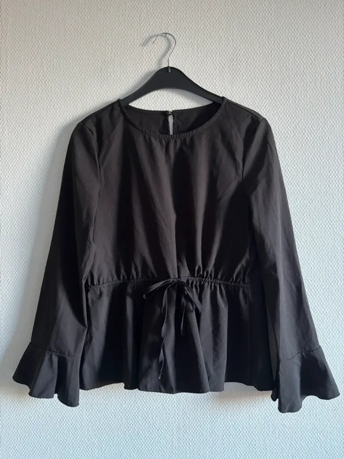 Blouse noir à noeuds