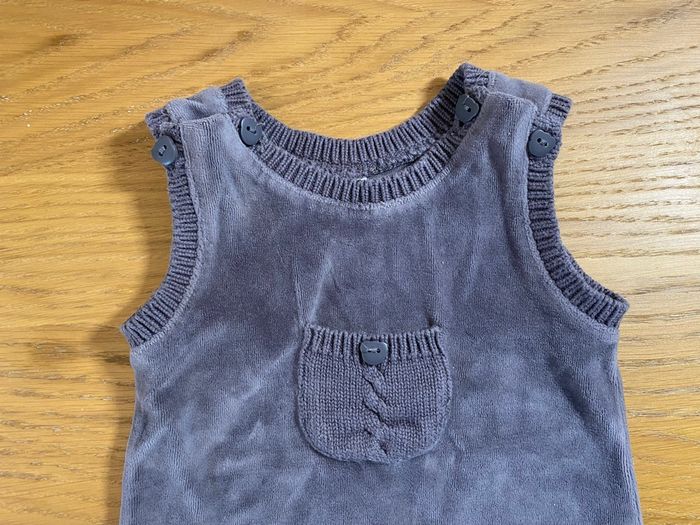Pyjama Grenouillère salopette grise Taille 3 mois - photo numéro 2