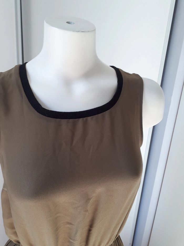 Robe sans manches plissée kaki hetm 36 - photo numéro 2