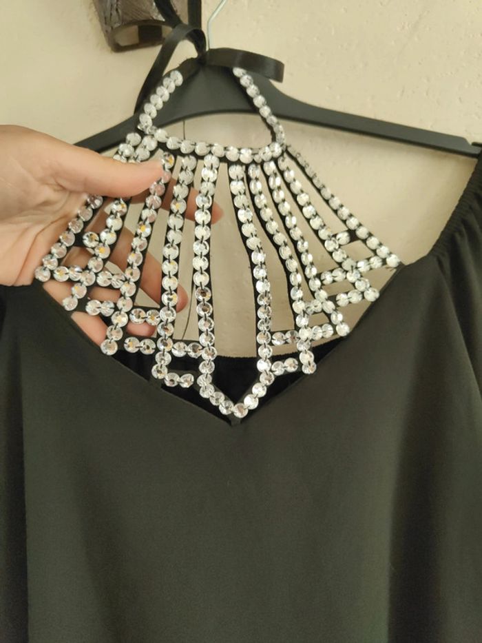 Haut noir strass - photo numéro 3