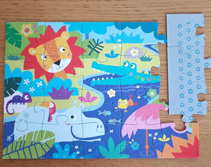 2 puzzles 20 pièces animaux sauvages 3 ans + - photo numéro 8