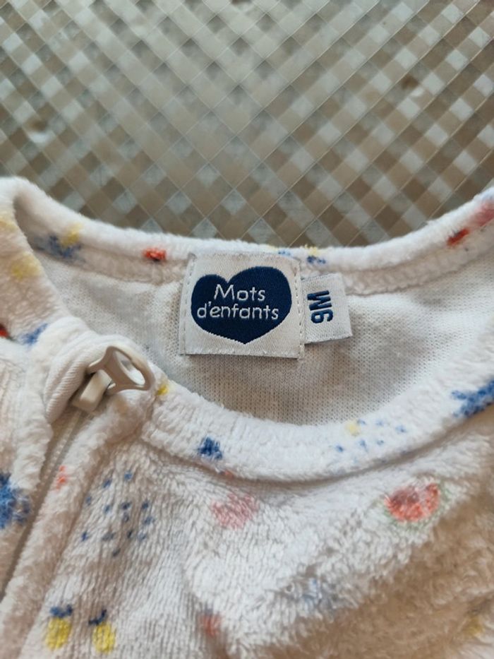 Pyjama mots d'enfants 9 mois - photo numéro 2