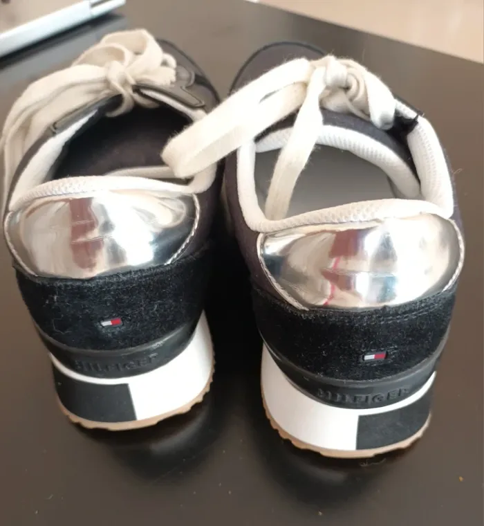 Basket noir femme tommy hilfiger taille 37 neuf - photo numéro 4