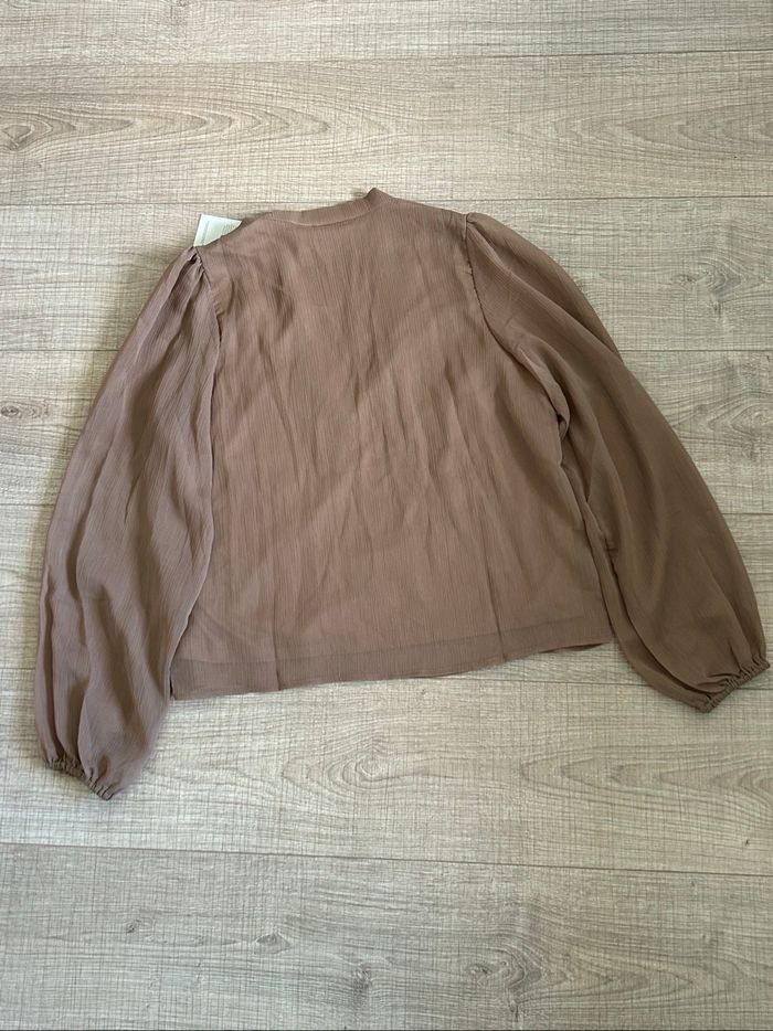 Blouse beige marron neuve à manches longues Vila taille 36 - photo numéro 8