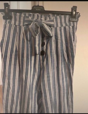 Pantalon à rayures taille élastique stradivarius