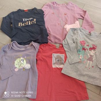 Lot de 5 tee shirts manches longues