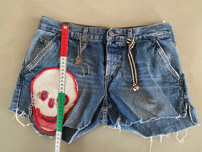Short en jeans Ober bleu taille 40 - photo numéro 17